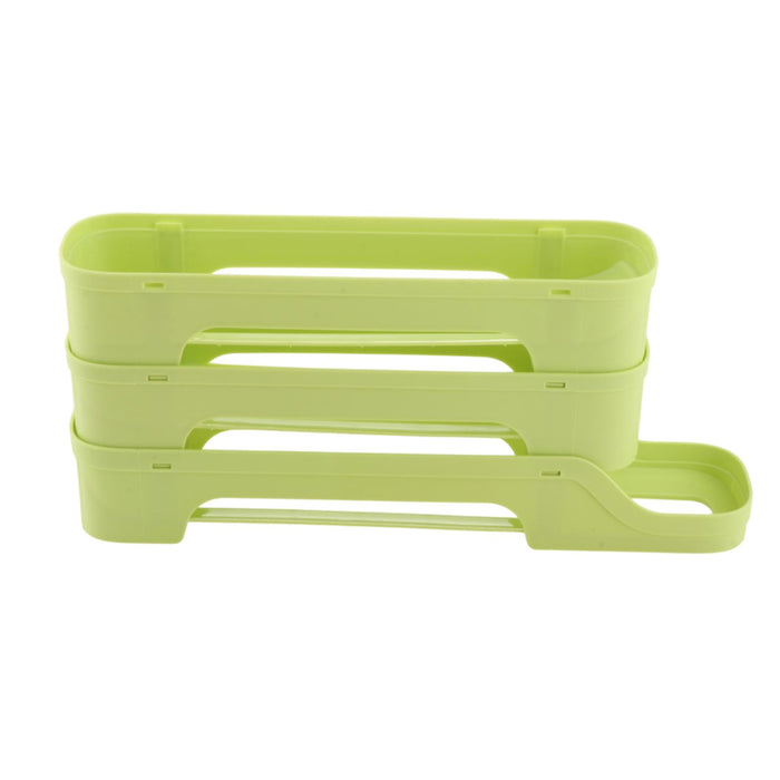 Crofta Refrigerator Egg Storage Rolling Slide Egg Storage Box for Kitchen Organizer 3 layer light green