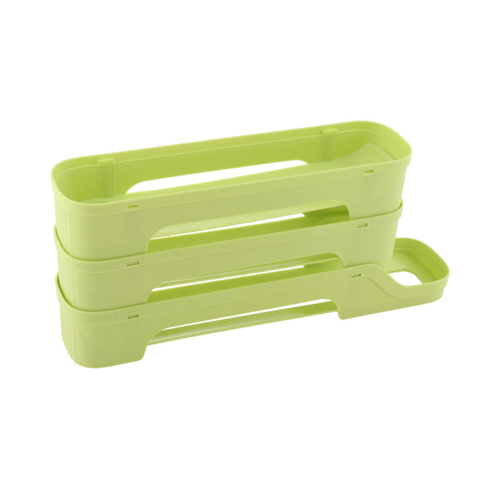 Crofta Refrigerator Egg Storage Rolling Slide Egg Storage Box for Kitchen Organizer 3 layer light green