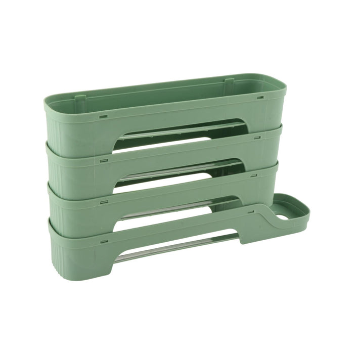 Crofta Refrigerator Egg Storage Rolling Slide Egg Storage Box for Kitchen Organizer 4 layer dark green