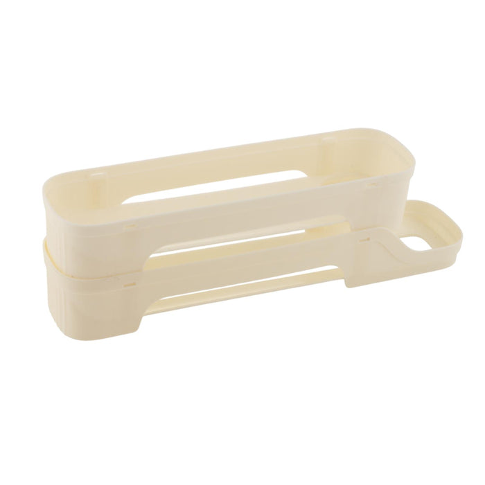 Crofta Refrigerator Egg Storage Rolling Slide Egg Storage Box for Kitchen Organizer 2 layer white