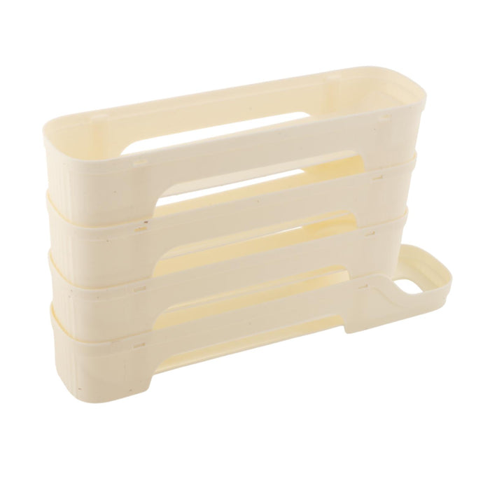 Crofta Refrigerator Egg Storage Rolling Slide Egg Storage Box for Kitchen Organizer 4 layer white