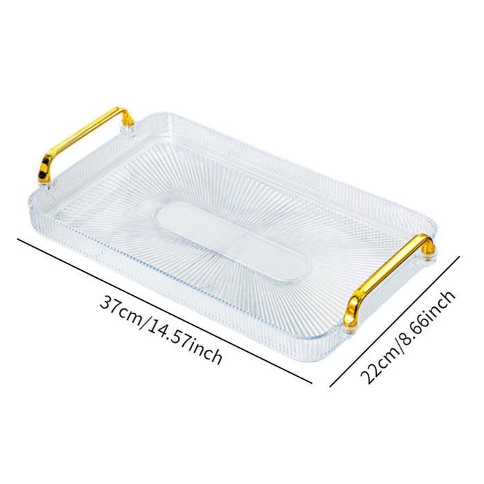 Crofta Serving Tray Perfume Cosmetic Storage Organizer for Office Breakfast Kitchen clear