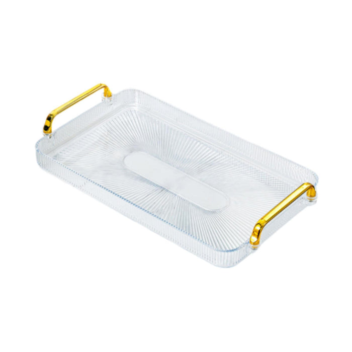 Crofta Serving Tray Perfume Cosmetic Storage Organizer for Office Breakfast Kitchen clear