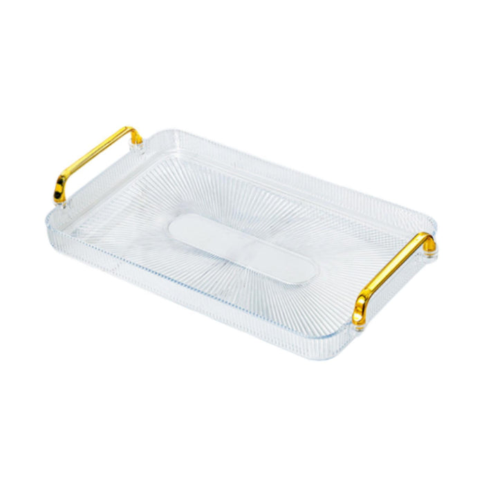 Crofta Serving Tray Perfume Cosmetic Storage Organizer for Office Breakfast Kitchen clear