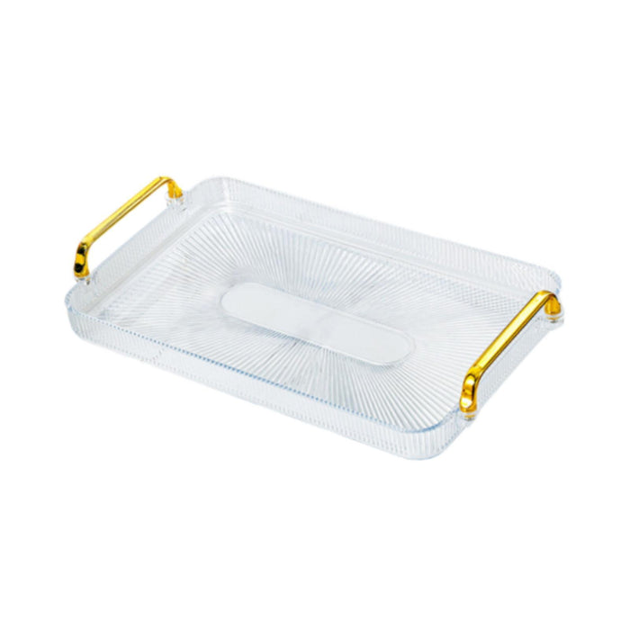 Crofta Serving Tray Perfume Cosmetic Storage Organizer for Office Breakfast Kitchen clear