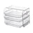 Crofta Food Preparation Plate Multi Layer Food Prep Tray for Home Pantry Restaurant white 3 layer