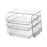 Crofta Food Preparation Plate Multi Layer Food Prep Tray for Home Pantry Restaurant white 3 layer