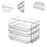 Crofta Food Preparation Plate Multi Layer Food Prep Tray for Home Pantry Restaurant white 3 layer