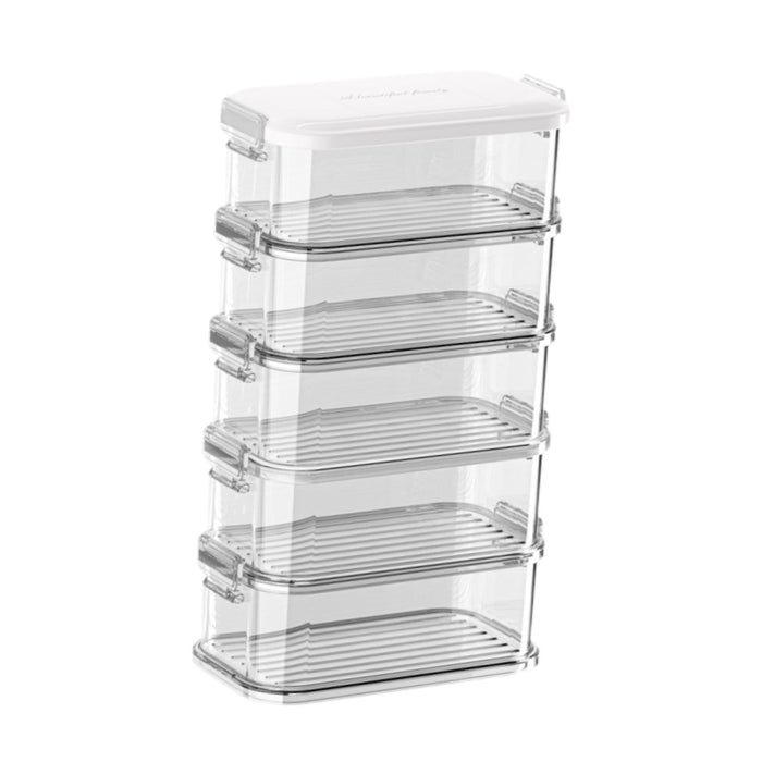 Crofta Food Fresh Box Clear Fruit Container Snack Box for Cafes Kitchen Dining Room