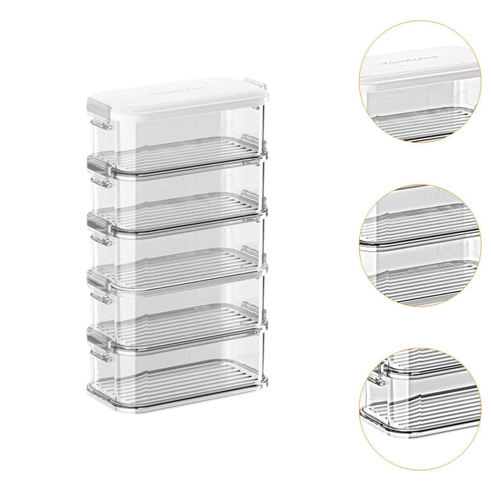 Crofta Food Fresh Box Clear Fruit Container Snack Box for Cafes Kitchen Dining Room