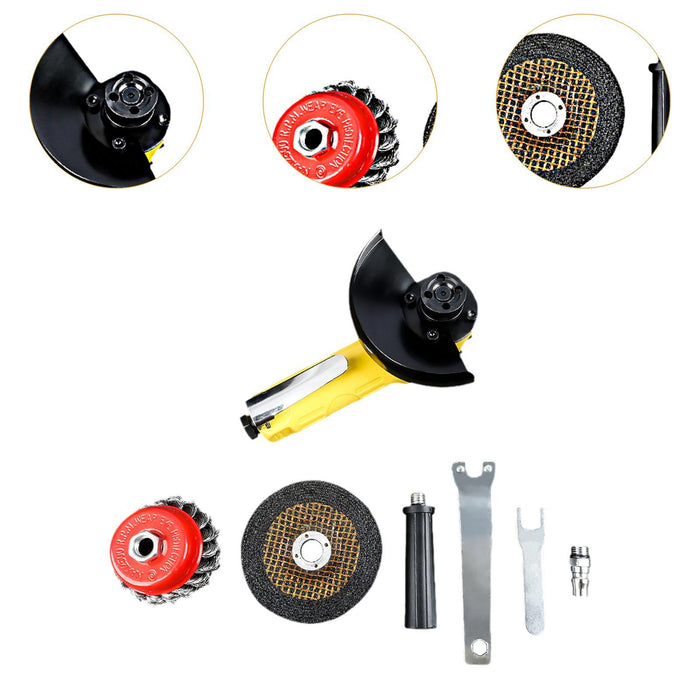 Crofta Angle Grinder Kit 2 in 1 High Speed Deruster for Deburring Home DIY Projects