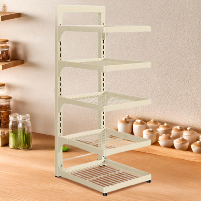 Crofta Pot Pan Rack Carbon Steel Organized Space Saving Pot Holder Rack for Cabinet 5 Tier