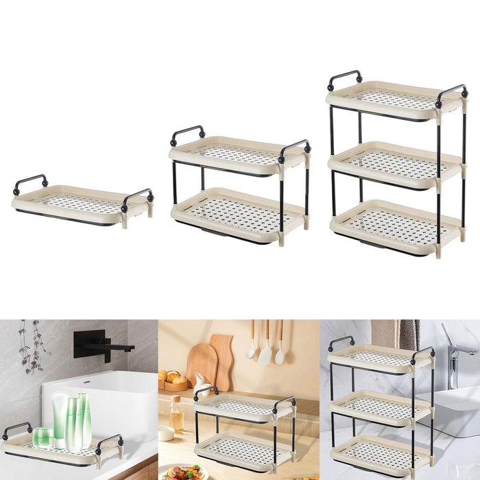 Crofta Cup Drying Rack Vanity Tray Coffee Cup Stand for Desktop Kitchen Room 1 layer