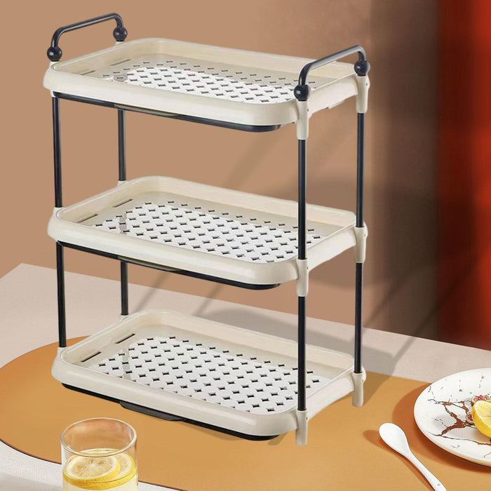 Crofta Cup Drying Rack Vanity Tray Coffee Cup Stand for Desktop Kitchen Room 3 layer