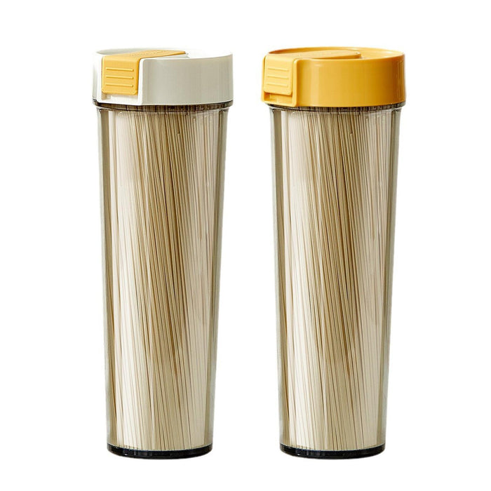 Crofta Spaghetti Storage Container Cereal Storage Cylinder for Dry Food Beans Pasta White