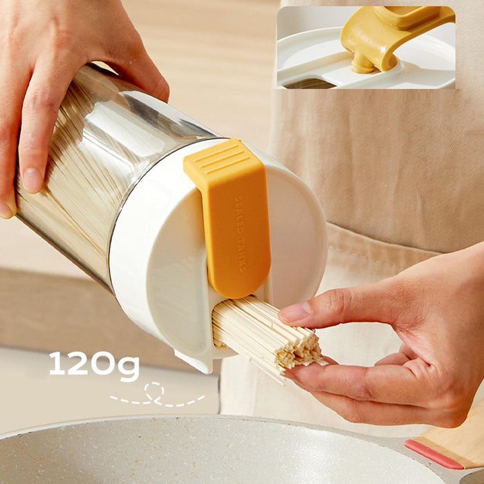 Crofta Spaghetti Storage Container Cereal Storage Cylinder for Dry Food Beans Pasta White