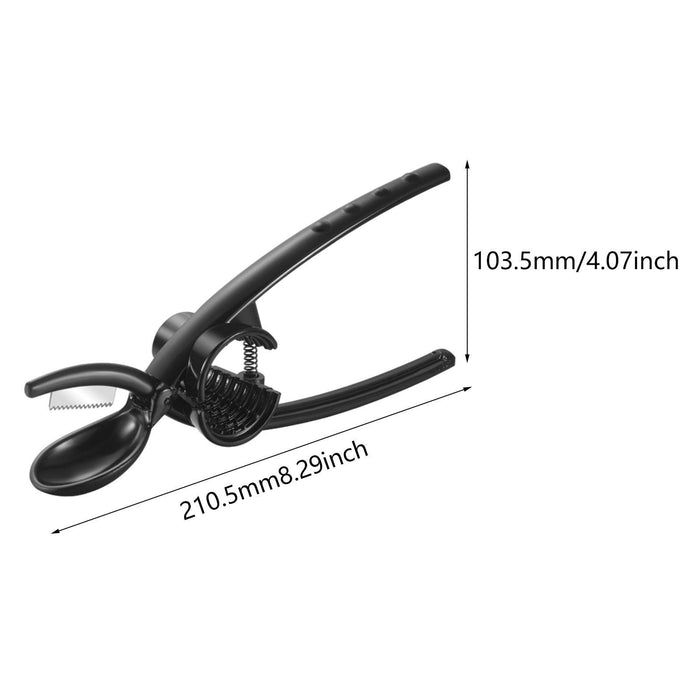 Crofta 2 in 1 Nutcracker Nut Crack Sheller Pliers for Pistachio Almonds Brazil Nuts black