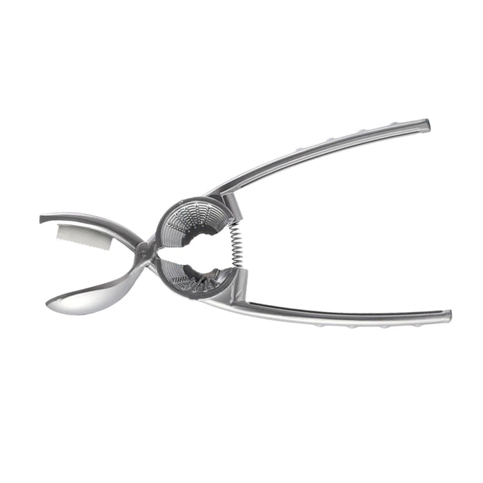 Crofta 2 in 1 Nutcracker Nut Crack Sheller Pliers for Pistachio Almonds Brazil Nuts Argent