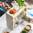 Crofta Tea Bag Organizer 3 Tier Portable Tea Storage Box for Pantry Kitchen Cabinet White