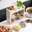 Crofta Tea Bag Organizer 3 Tier Portable Tea Storage Box for Pantry Kitchen Cabinet White