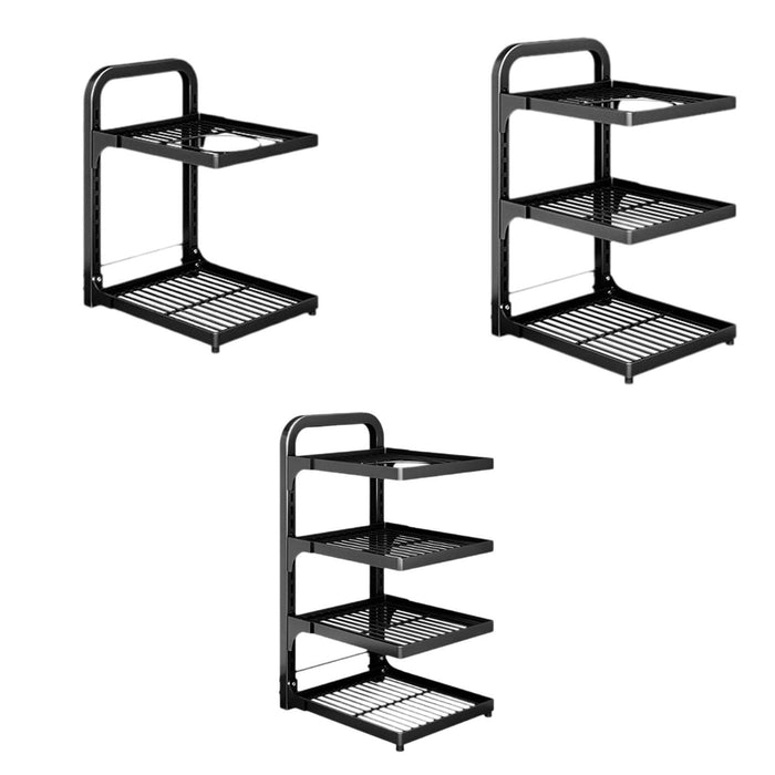 Crofta Pot Storage Rack Cookware Storage Support Adjustable Cookware Stand for Home 2  Layer