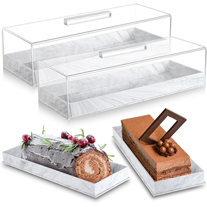 Crofta Bakery Pastry Display Case Cupcake Storage Containers for Muffin Pies Cookie