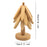 Crofta Wooden Tree Shape Trivets Foldable Creative for Hot Pot Holders Dishes Teapot Beech 3 layers