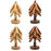 Crofta Wooden Tree Shape Trivets Foldable Creative for Hot Pot Holders Dishes Teapot Beech 3 layers