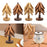 Crofta Wooden Tree Shape Trivets Foldable Creative for Hot Pot Holders Dishes Teapot Beech 3 layers