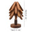 Crofta Wooden Tree Shape Trivets Foldable Creative for Hot Pot Holders Dishes Teapot Sapele 4  layers