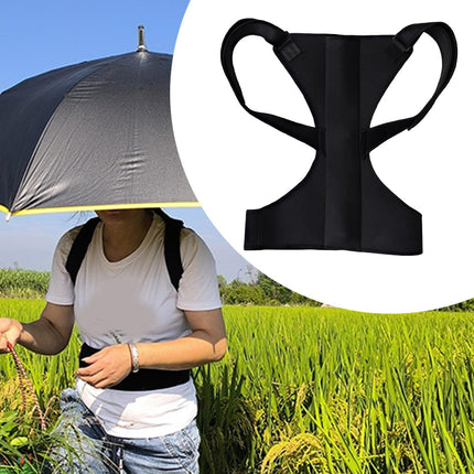 Crofta Wearable Umbrella Holder Back Holder Hands Free for Golf Daily Use Gardening