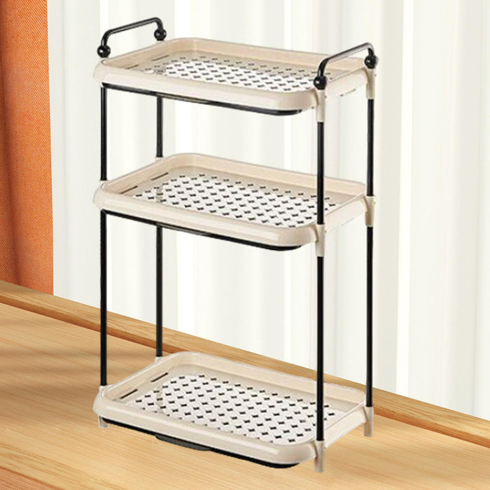 Crofta Cup Drying Rack Multifunctional Bottle Drain Rack for Countertop Dining Room black handle 3 layer