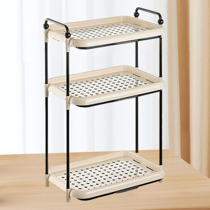 Crofta Cup Drying Rack Multifunctional Bottle Drain Rack for Countertop Dining Room black handle 3 layer