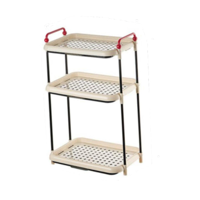 Crofta Cup Drying Rack Multifunctional Bottle Drain Rack for Countertop Dining Room red handle 3 layer