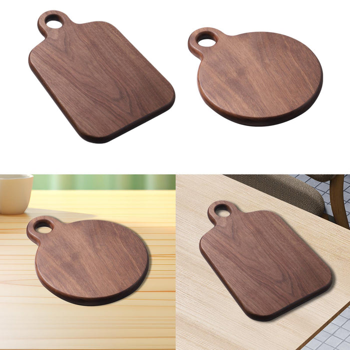 Crofta Wooden Cutting Board Easy Storage Chopping Board for Steak Vegetables Cheese Square