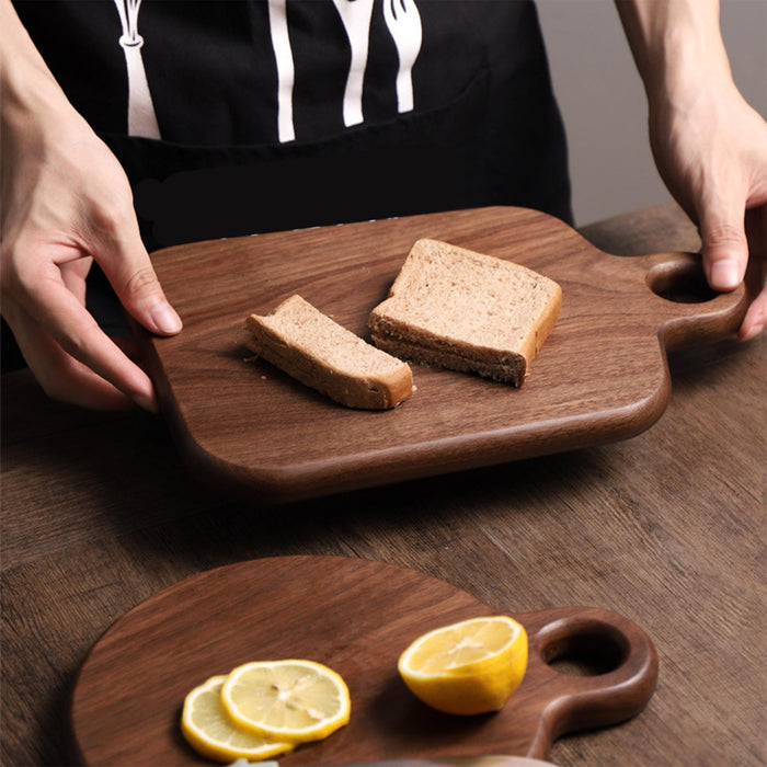 Crofta Wooden Cutting Board Easy Storage Chopping Board for Steak Vegetables Cheese Round