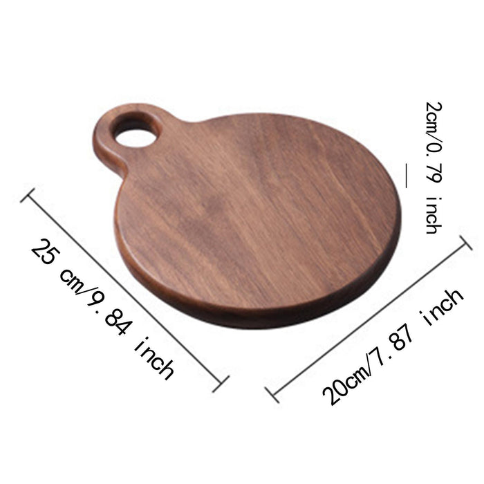 Crofta Wooden Cutting Board Easy Storage Chopping Board for Steak Vegetables Cheese Round