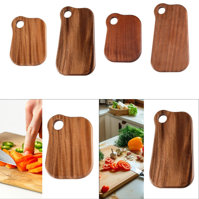 Crofta Wooden Cutting Board Serving Board Chopping Board for Bread Fruit Vegetables Walnut S