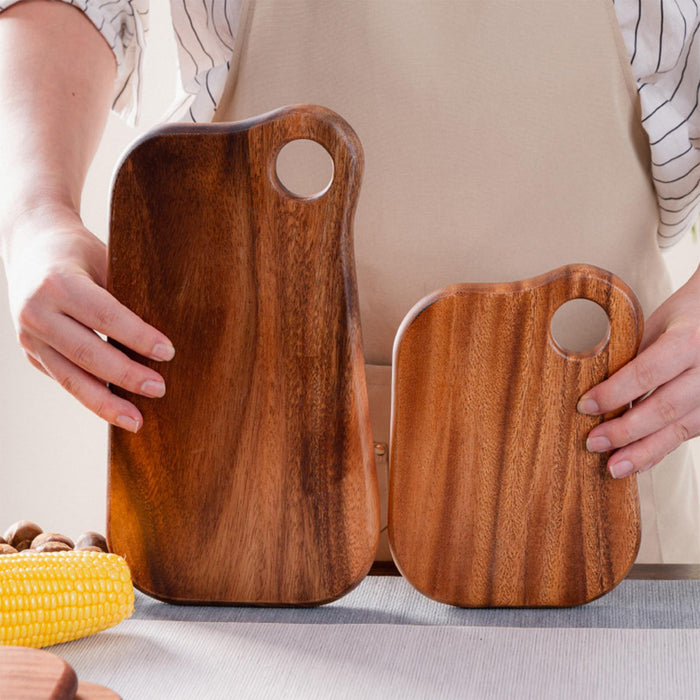 Crofta Wooden Cutting Board Serving Board Chopping Board for Bread Fruit Vegetables Walnut S