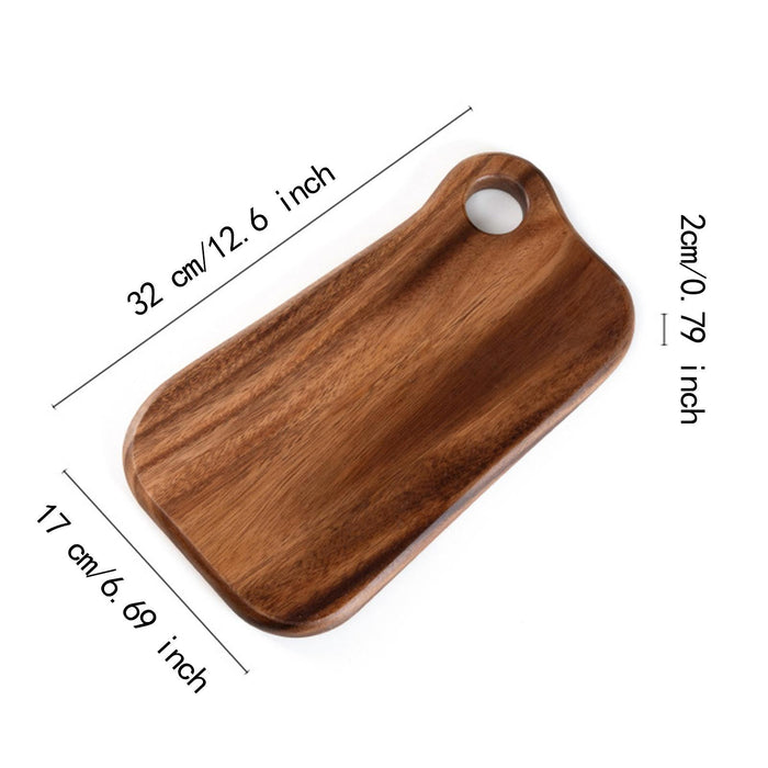 Crofta Wooden Cutting Board Serving Board Chopping Board for Bread Fruit Vegetables Walnut L