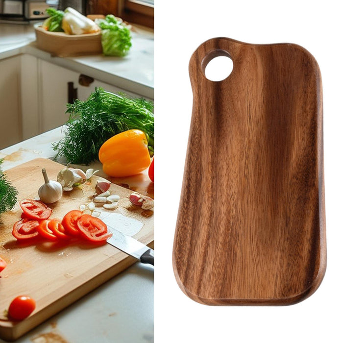 Crofta Wooden Cutting Board Serving Board Chopping Board for Bread Fruit Vegetables Walnut L