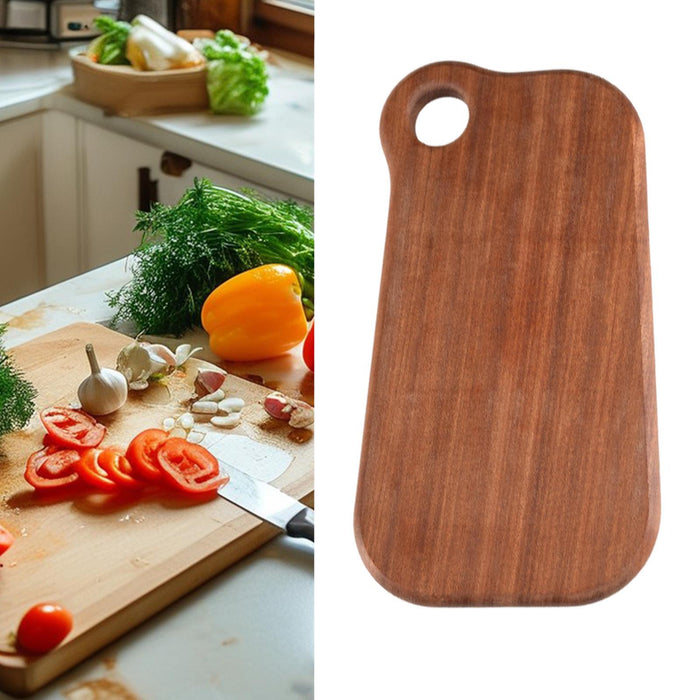 Crofta Wooden Cutting Board Serving Board Chopping Board for Bread Fruit Vegetables Ebony L