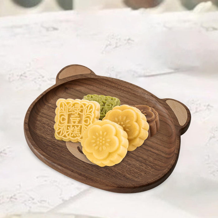 Crofta Bear Shaped Serving Tray Dish Plate for Party Favor Events Drawing Room Black Walnut S