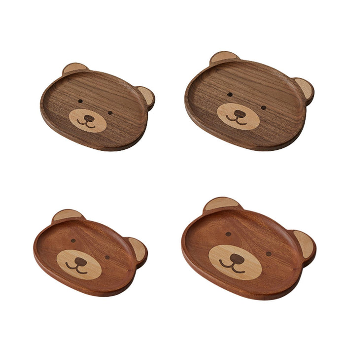 Crofta Bear Shaped Serving Tray Dish Plate for Party Favor Events Drawing Room Black Walnut S