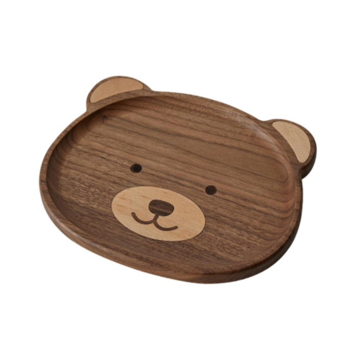 Crofta Bear Shaped Serving Tray Dish Plate for Party Favor Events Drawing Room Black Walnut S