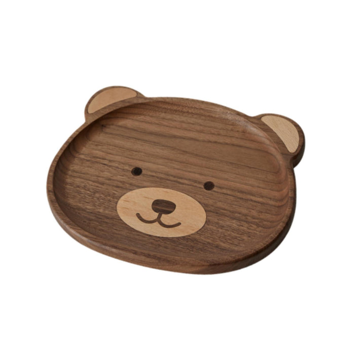 Crofta Bear Shaped Serving Tray Dish Plate for Party Favor Events Drawing Room Black Walnut S