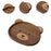 Crofta Bear Shaped Serving Tray Dish Plate for Party Favor Events Drawing Room Black Walnut S