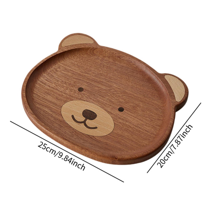 Crofta Bear Shaped Serving Tray Dish Plate for Party Favor Events Drawing Room Ebony L