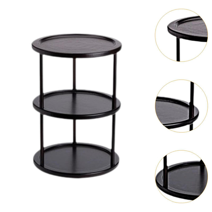 Crofta Tea Cup Hoder Bamboo 3 Layer Spice Rack Cup Holder for Tea Room Pantry Table