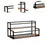 Crofta Coffee Syrup Display Rack 2 Tier Wine Rack for Countertop Coffee Bar Kitchen 35x22.5x22.5CM